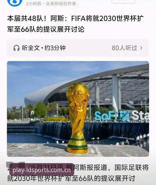 2030年世界杯扩军至66队深度分析:中国男足能否搭上这趟快车?